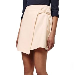 Top Shop blush Faux wrap mini skirt size 4 Uk 8